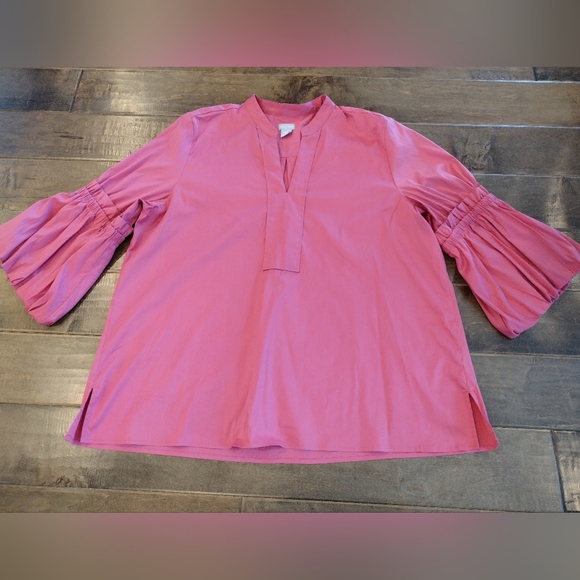 Chico's Tops - CHICO'S Women's EEUC Pink Blouse Top 3/4 sleeves - 3.5 XL XXL